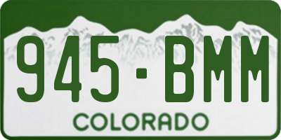 CO license plate 945BMM