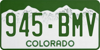 CO license plate 945BMV