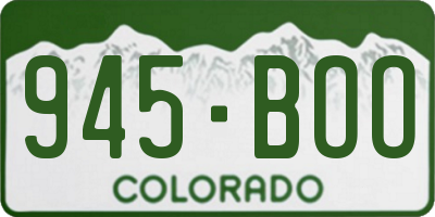 CO license plate 945BOO