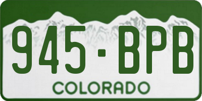 CO license plate 945BPB