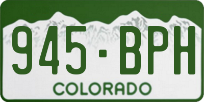 CO license plate 945BPH