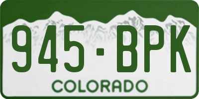 CO license plate 945BPK