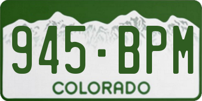 CO license plate 945BPM