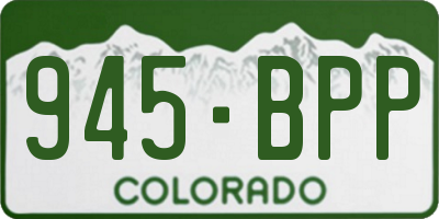 CO license plate 945BPP