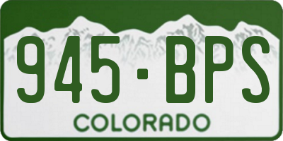CO license plate 945BPS