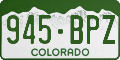 CO license plate 945BPZ