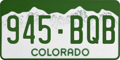 CO license plate 945BQB