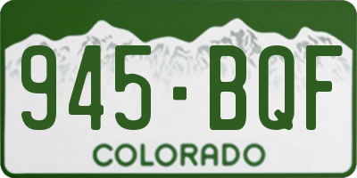 CO license plate 945BQF
