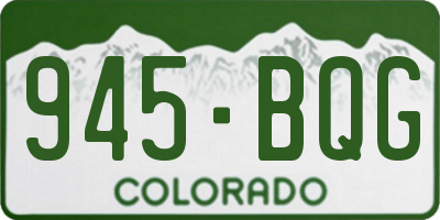 CO license plate 945BQG