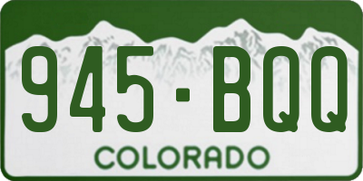 CO license plate 945BQQ