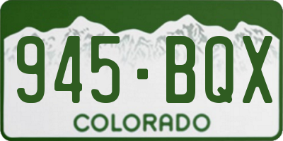 CO license plate 945BQX