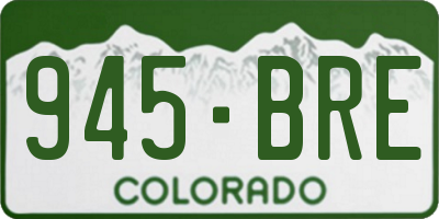 CO license plate 945BRE