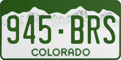 CO license plate 945BRS