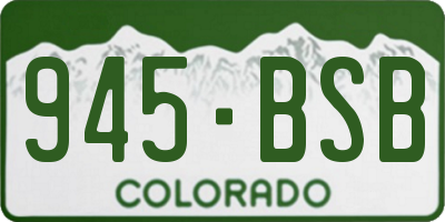 CO license plate 945BSB