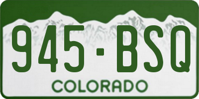 CO license plate 945BSQ