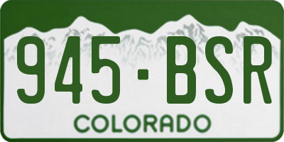 CO license plate 945BSR