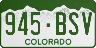 CO license plate 945BSV