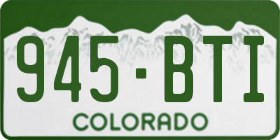 CO license plate 945BTI