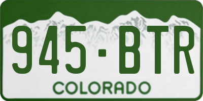 CO license plate 945BTR