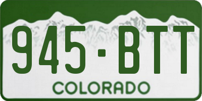 CO license plate 945BTT
