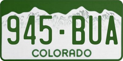 CO license plate 945BUA