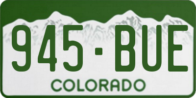 CO license plate 945BUE