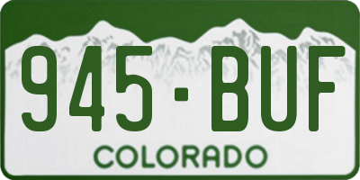 CO license plate 945BUF