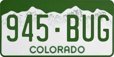 CO license plate 945BUG