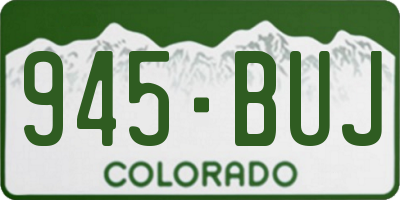 CO license plate 945BUJ