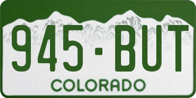 CO license plate 945BUT