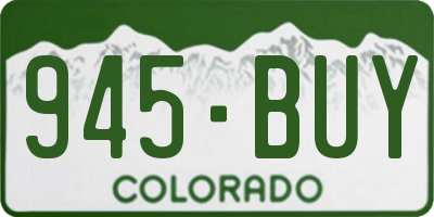 CO license plate 945BUY