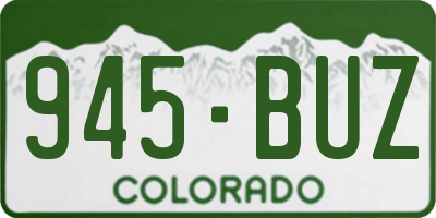 CO license plate 945BUZ