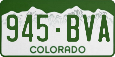 CO license plate 945BVA