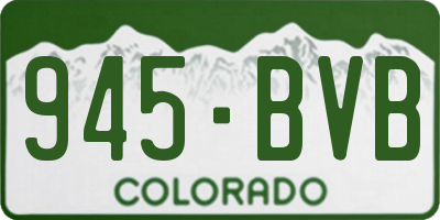 CO license plate 945BVB