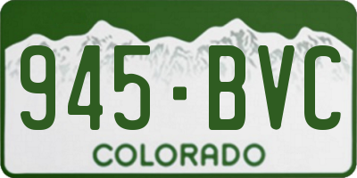 CO license plate 945BVC