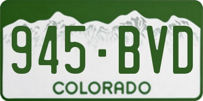 CO license plate 945BVD