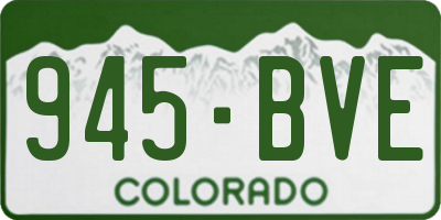 CO license plate 945BVE