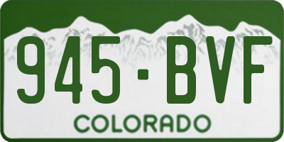 CO license plate 945BVF
