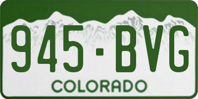 CO license plate 945BVG