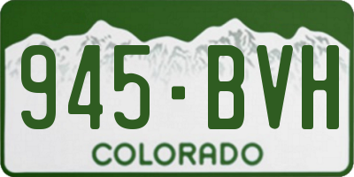 CO license plate 945BVH