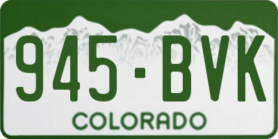 CO license plate 945BVK