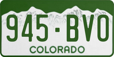 CO license plate 945BVO