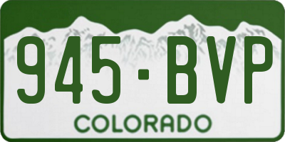 CO license plate 945BVP