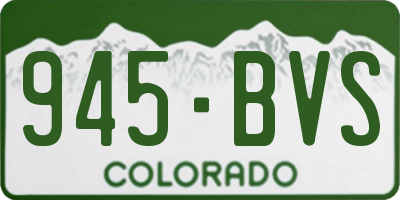 CO license plate 945BVS