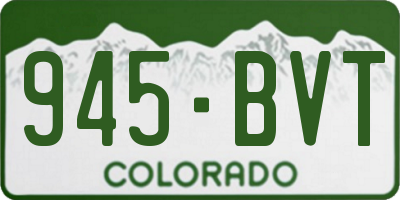 CO license plate 945BVT