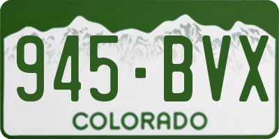 CO license plate 945BVX