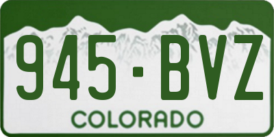CO license plate 945BVZ