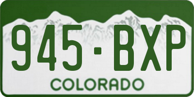 CO license plate 945BXP