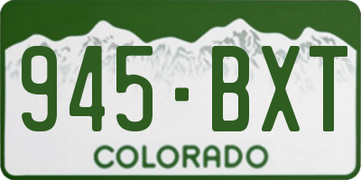 CO license plate 945BXT