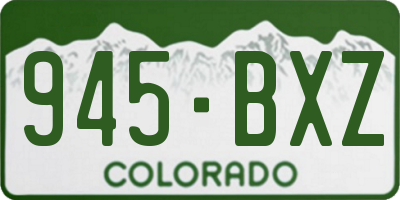 CO license plate 945BXZ